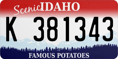 ID license plate K381343
