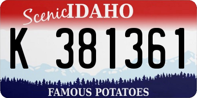 ID license plate K381361