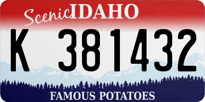 ID license plate K381432