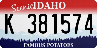 ID license plate K381574
