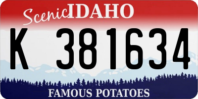 ID license plate K381634