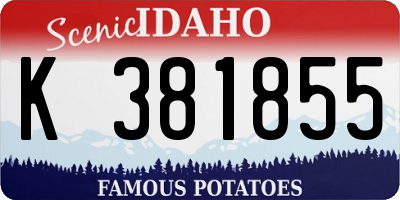 ID license plate K381855