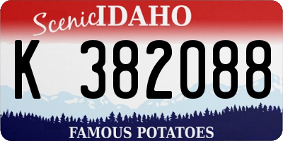 ID license plate K382088