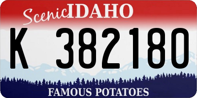 ID license plate K382180