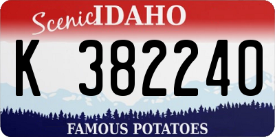 ID license plate K382240