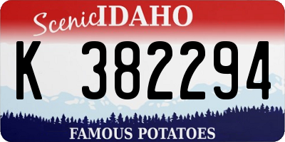 ID license plate K382294