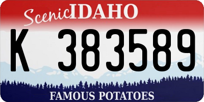 ID license plate K383589