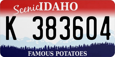 ID license plate K383604