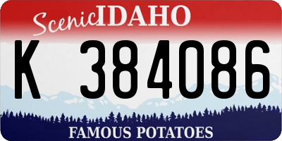 ID license plate K384086