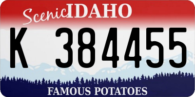 ID license plate K384455