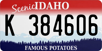 ID license plate K384606
