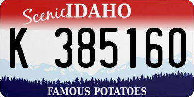 ID license plate K385160