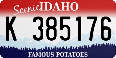 ID license plate K385176