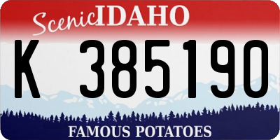 ID license plate K385190
