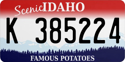 ID license plate K385224