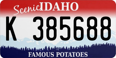 ID license plate K385688