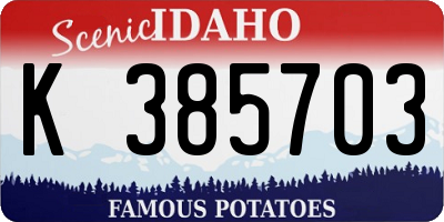 ID license plate K385703