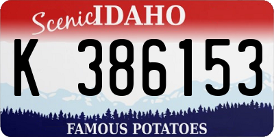 ID license plate K386153