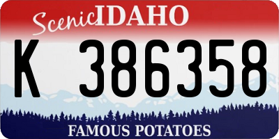ID license plate K386358