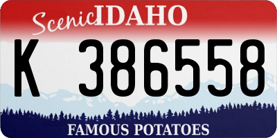 ID license plate K386558