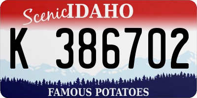 ID license plate K386702