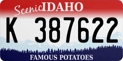ID license plate K387622