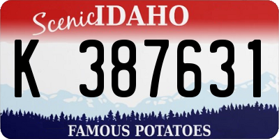 ID license plate K387631