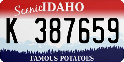ID license plate K387659
