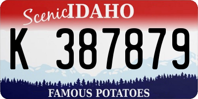 ID license plate K387879