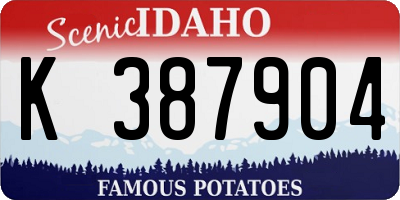 ID license plate K387904