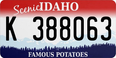 ID license plate K388063