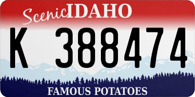 ID license plate K388474