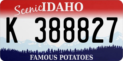 ID license plate K388827