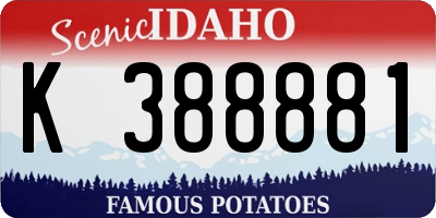 ID license plate K388881