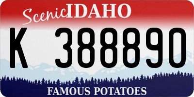 ID license plate K388890