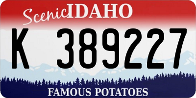 ID license plate K389227