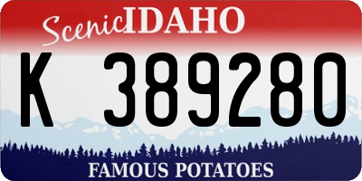 ID license plate K389280
