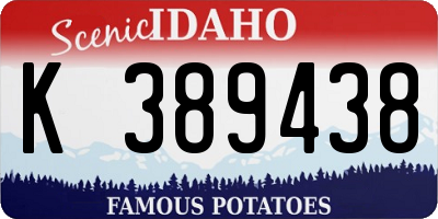 ID license plate K389438