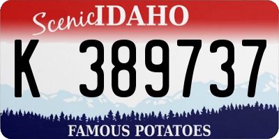 ID license plate K389737