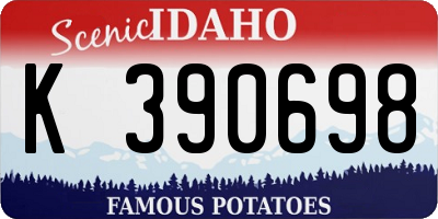 ID license plate K390698
