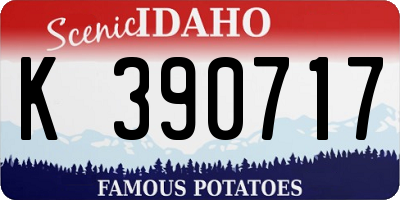 ID license plate K390717