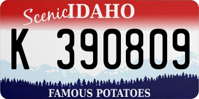 ID license plate K390809