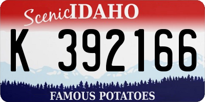 ID license plate K392166