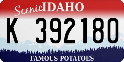 ID license plate K392180