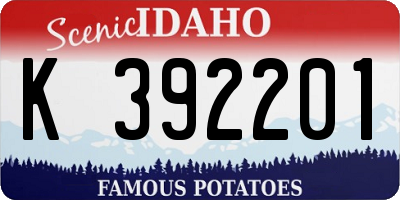 ID license plate K392201