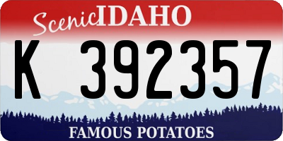 ID license plate K392357