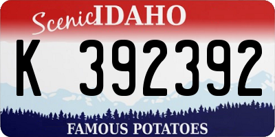 ID license plate K392392