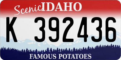 ID license plate K392436