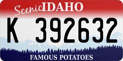 ID license plate K392632