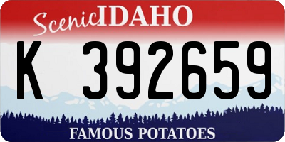 ID license plate K392659
